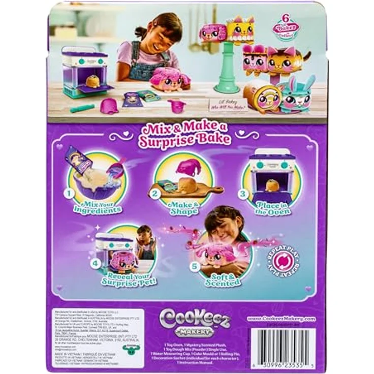 COOKEEZ MAKERY Lil’ Bakez – Backofen-Spielset „Kuschelige Kreationen“, inkl. 1 Plüschtier, Backzubehör und Rezeptbuch, für Kinder ab 5 Jahren – Bild 7