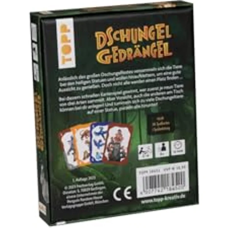 TOPP Dschungelgedrängel – Kartenspiel für tierischen Tumult, 2–4 Spieler, ab 8 Jahren, gelb – Bild 2