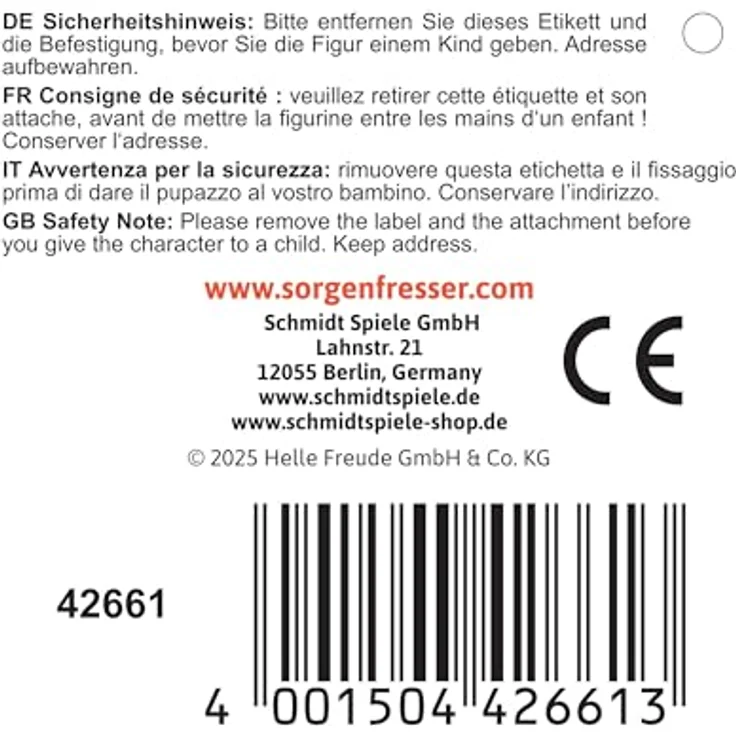 Schmidt Spiele Sorgenfresser TakTak 22 cm Edition Boogie Woogies Plüschfigur – Bild 2