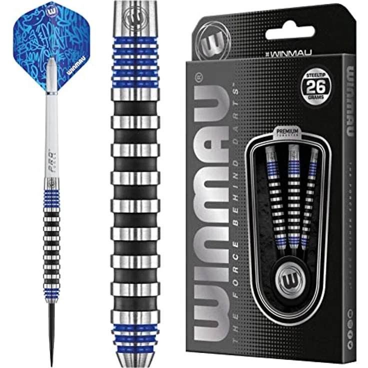 WINMAU Advance 500 Series Blau 24g Dartpfeile mit dartflüge und Dart stiele – Bild 4