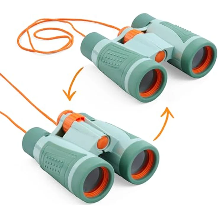 Simba Scout Kinder-Fernglas 11 cm, gummiertes Fernglas mit 8-facher Vergrößerung und 200m Sichtweite, inkl. Umhänge-Kordel, für Kinder ab 5 Jahren – Bild 4