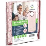 Sensalou Erwachsenen Lätzchen, wasserdichte Ess-Schürze aus hellblauem Frottee-Polyester, 90x45 cm, maschinenwaschbar