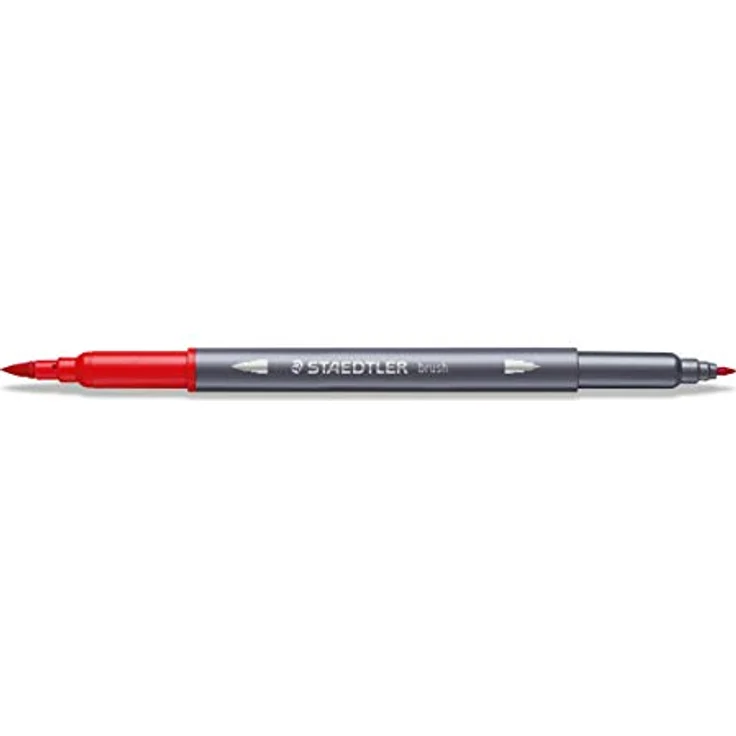 STAEDTLER Doppelfasermaler wasservermalbar, für Aquarell-Effekte, zwei Linienbreiten, feine Spitze und breite Pinselspitze, Klarfaltetui mit 36 brillanten Farben, 3001 TB36 – Bild 2