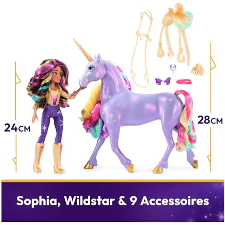 Spin Master Anziehpuppe Unicorn Academy - Interactive Rainbow Light-Up Wildstar & Sophia (Set), mit Licht- & Soundeffekt, Netflix-Serie-Unicorn Academy – Bild 3