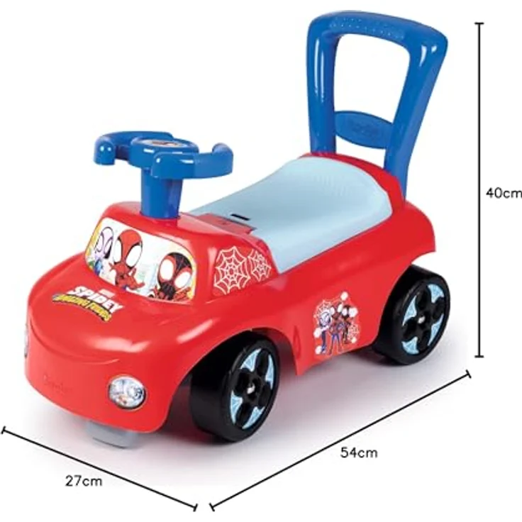Smoby Spidey Auto Rutscherfahrzeug, Lauflernhilfe, Staufach, ab 10 Monate - rot/bunt – Bild 5