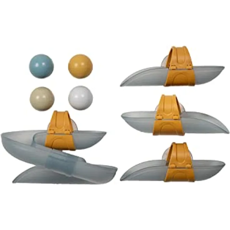 Little Dutch 2010454 Badespielzeug Badekugelbahn mit Bällen blau