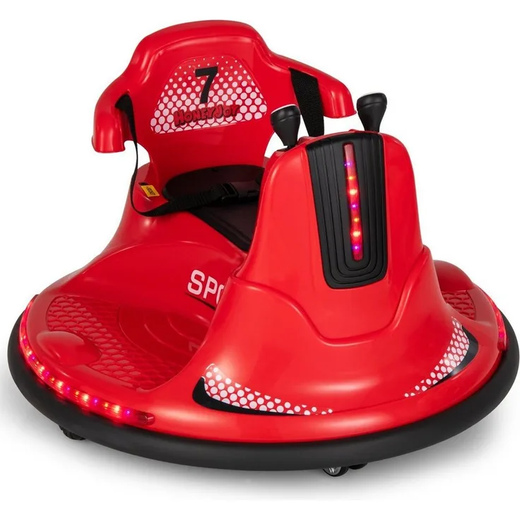 "KOMFOTTEU Elektro-Kinderauto Autoscooter, für Jungen & Mädchen, 3-6 km/h, Rot"