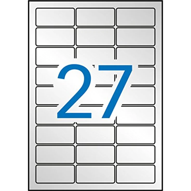 APLI agipa 10070 Typenschild-Etiketten, 63,5 x 29,6 mm, silber, wasserfest und selbstklebend – Bild 2