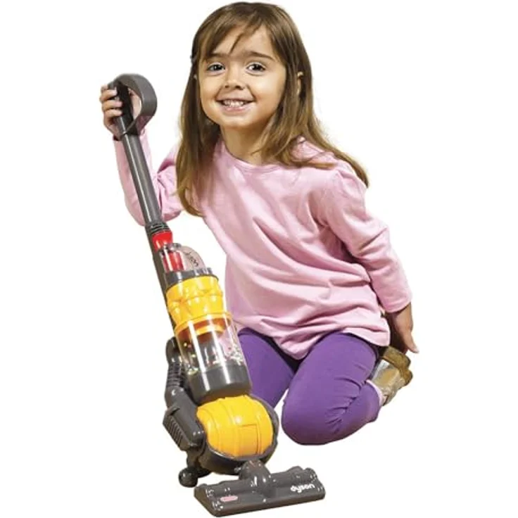 Casdon 641 Dyson Spielzeug, hochqualitatives Kinderhaushaltsgerät in Gelb mit langlebigem Design und flexiblem Zubehör – Bild 4