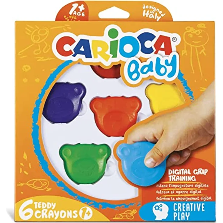 CARIOCA Teddy Wachsmalstifte, 6 Farben, 42956