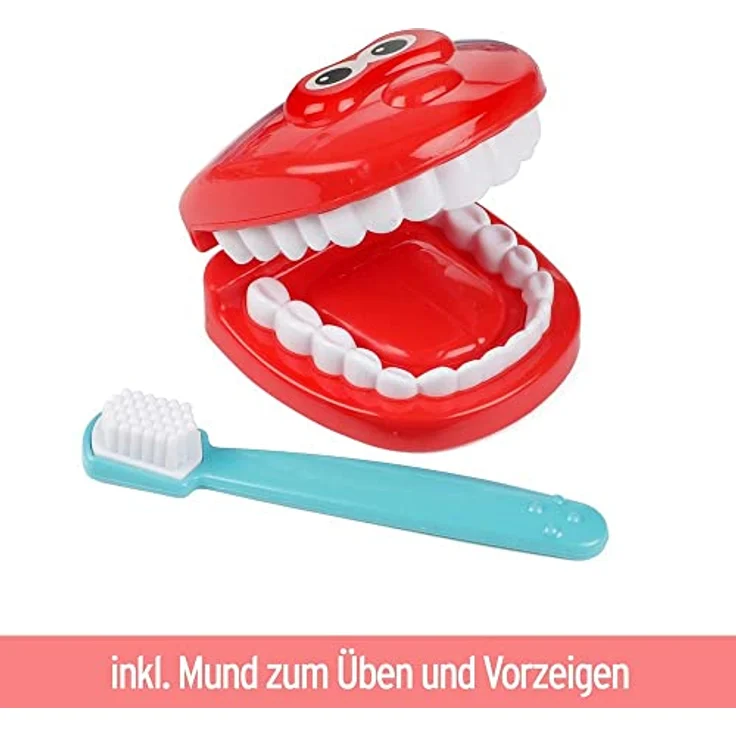 BEMIRO Zahnarzt Spielzeug für Kinder Koffer Set - 10-teilig, Mit komfortablen Koffer – Bild 3