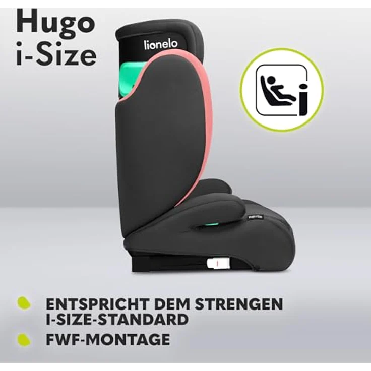 lionelo Autokindersitz HUGO I-SIZE, i-Size/ISOFIX, 15-36kg, Set – Bild 5