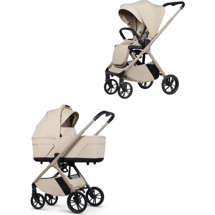 Venicci Tila Kombikinderwagen 2in1 mit Up2Go-System und DreamAir 360°-Belüftung, Sabbia