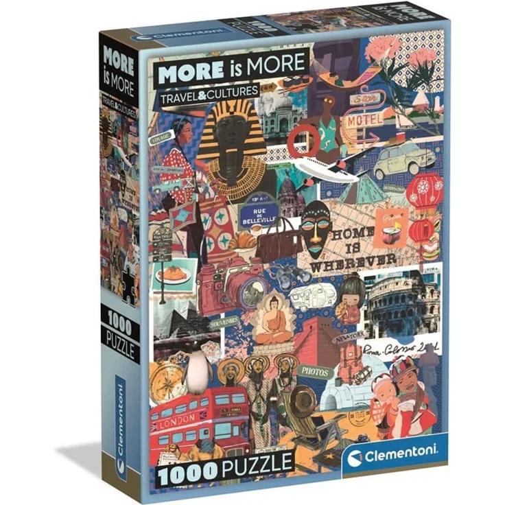 Clementoni Puzzle More Is More - Travel&Cultures, 1000 Teile 2D Puzzle mit kulturellen Motiven