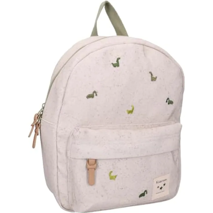 Kidzroom Rucksack Dinosaurier, Kinderrucksack mit Dino-Print und Namensschild, für den Kindergarten