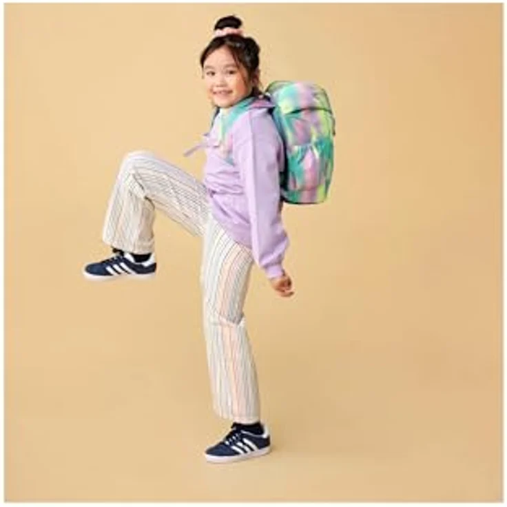 Ergobag Mini Kindergartenrucksack, ergonomische Tasche für A4 Unterlagen, mehrfarbig mit Reflektoren und Fläschchenfach – Bild 8