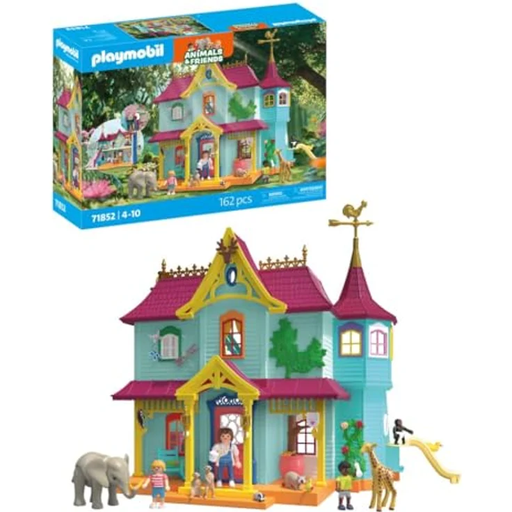 PLAYMOBIL Kunterbunte Tier-Villa, Spielsset für Kinder ab 4 Jahren mit Figuren und Zubehör zur Förderung von Kreativität und Rollenspiel, 71852 – Bild 1