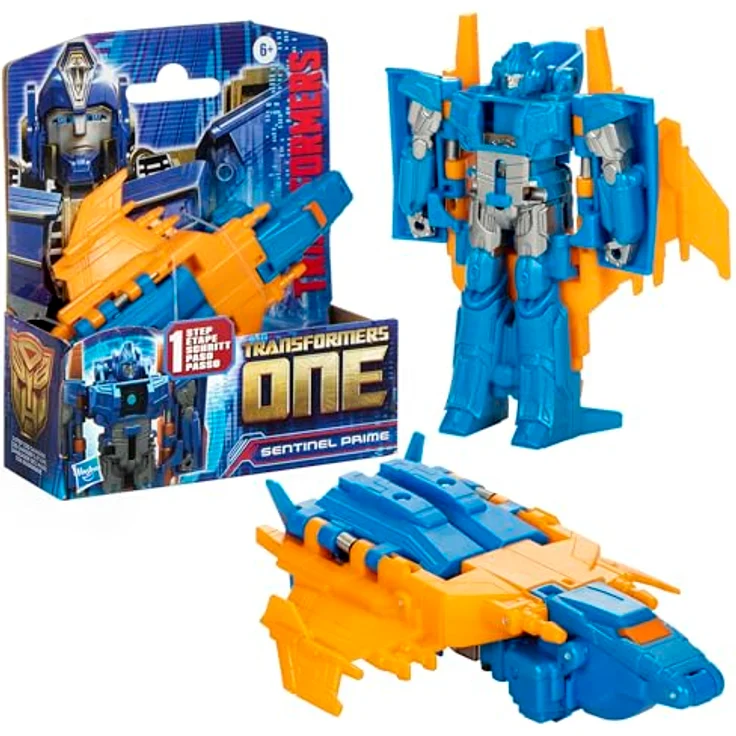 Transformers Transformers: One COG Changer Sentinel Prime, verwandelbare 10 cm Action-Figur, Roboter und cybertronischer Jet, automatische Verwandlung – Bild 1