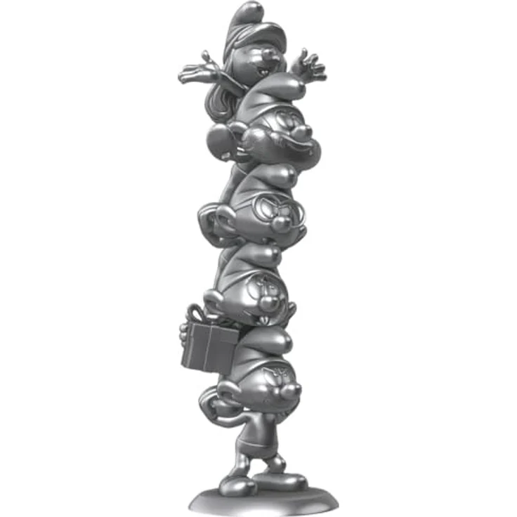 Plastoy Die Schlümpfe Resin Statue Schlumpfsäule, Silver Limited Edition, 50 cm, detailreiche Sammelfigur in bedruckter Box – Bild 2