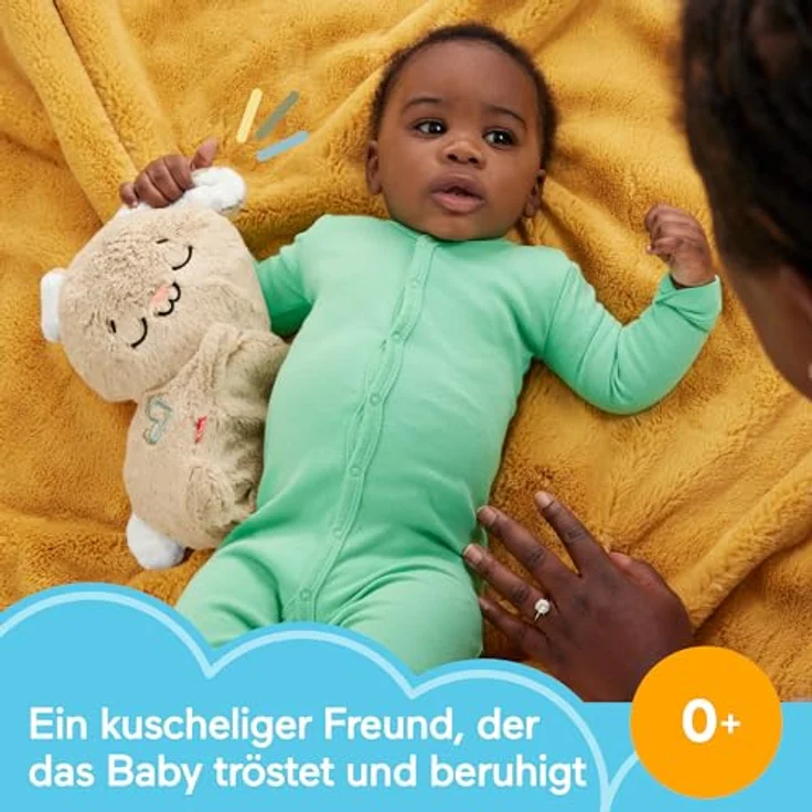 Fisher-Price Spieluhr für Babys Soothe & Settle Bunny tragbares Plüschspielzeug mit Musik, Licht und Bewegung für Neugeborene, HXG97 – Bild 2