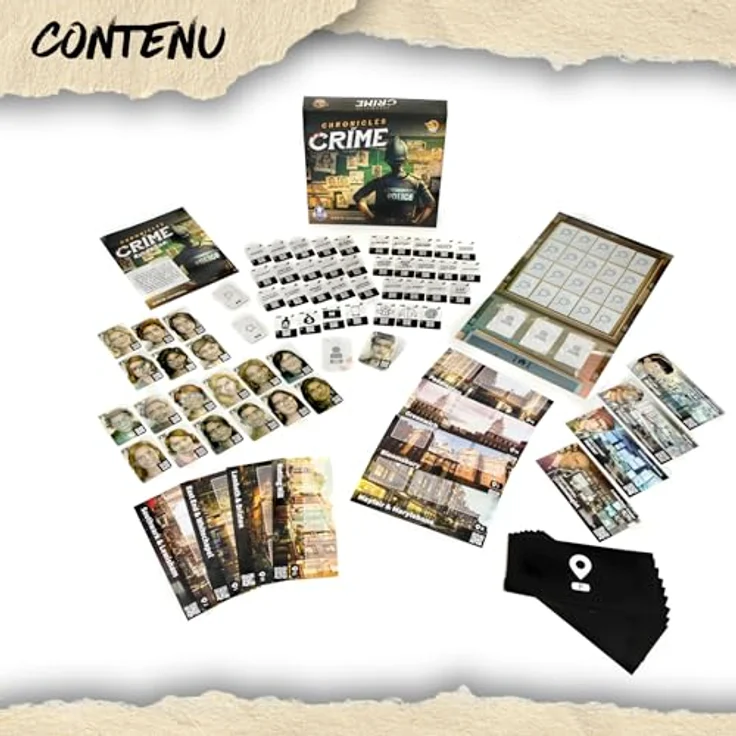 Lucky Duck Games Chronicles of Crime – Grundspiel, kooperatives Gesellschaftsspiel für 1-4 Spieler, mit App & 3D, für Erwachsene und Kinder ab 12 Jahren, 60-90 Minuten Spielzeit – Bild 4