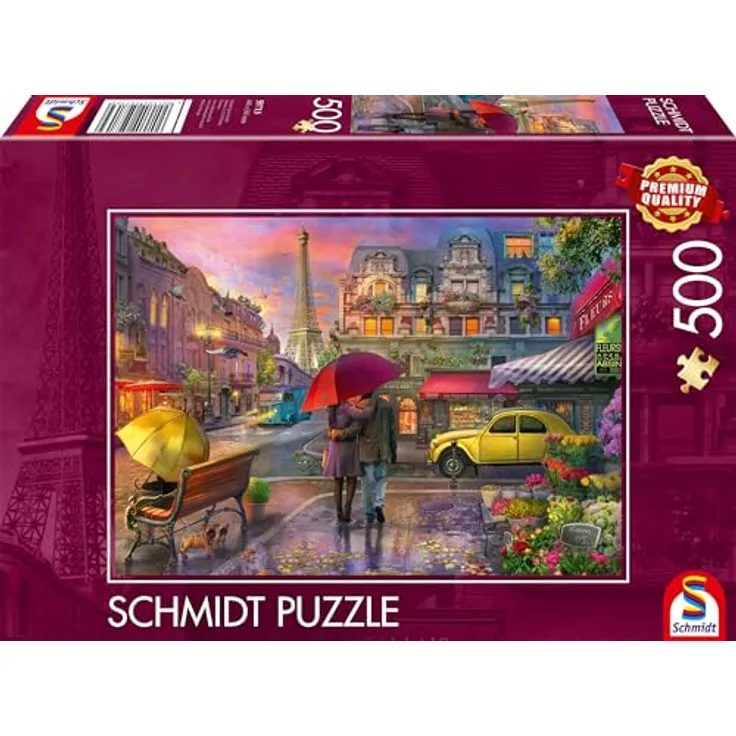 Schmidt Spiele 59713 Regenzauber in Paris, 500 Teile Puzzle, Mehrfarbig