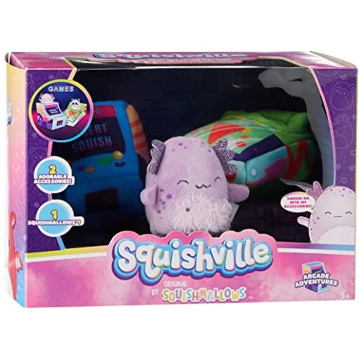 Squishville SQM0322 Arcade Adventures Set – 5,1 cm Plüsch und Zubehör – Mehrfarbig, M – Bild 1