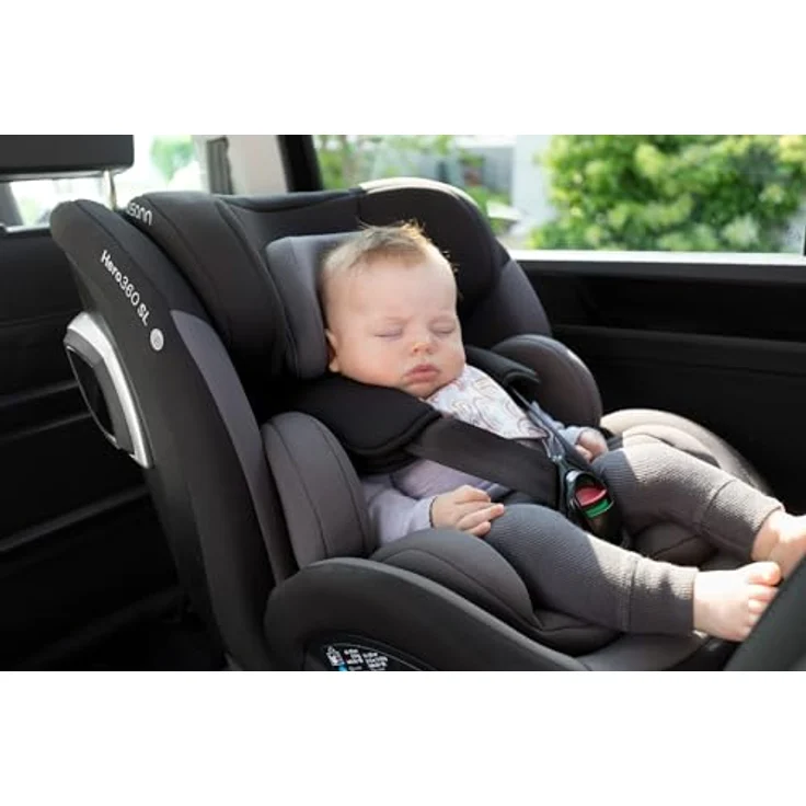 Osann Reboarder-Kindersitz Hero 360 SL - drehbar, Isofix-Basis, Twill Black – Bild 2