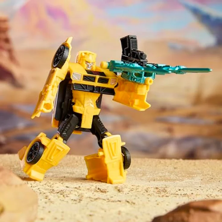 HASBRO Transformers Cyberworld Bumblebee, 10 cm Armoured Cyber Changers Figur mit verwandelbarem Blaster, ab 6 Jahren geeignet – Bild 10