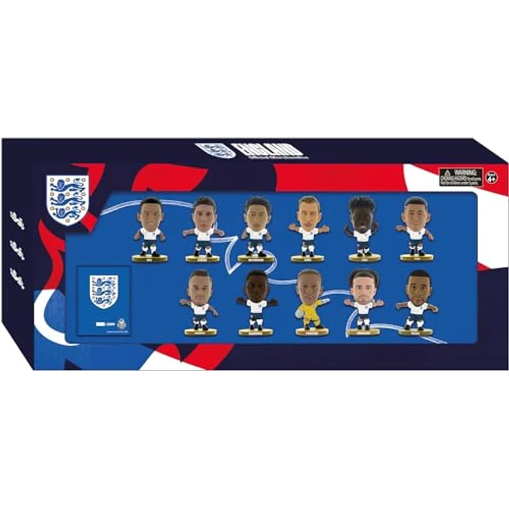 SoccerStarz England Team Pack 11 Figur (Version 2024), Limited Edition Goldbasis, inkl. Jordan Pickford, Harry Kane, etc. – Bild 3