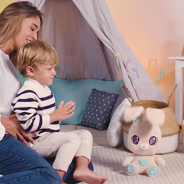 IMC Toys IM88955, interaktives Plüschtier mit Nachtlichtmodus, geeignet für 0,5 Jahre, inklusive AA Batterien – Bild 7