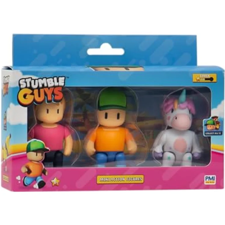 STUMBLE GUYS Minifiguren Set mit 3 Figuren, detailreiche Charaktere aus dem Spiel, 18 cm x 10 cm x 5,5 cm, ideal zum Spielen und Sammeln – Bild 1