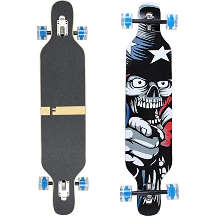 FunTomia Flex3 bis 68kg - Camber Longboard (Amerika LED - Ahornholz) – Bild 1