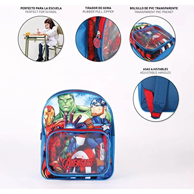 The AVENGERS Schulranzen, praktischer Rucksack für den Schulalltag, blau – Bild 3