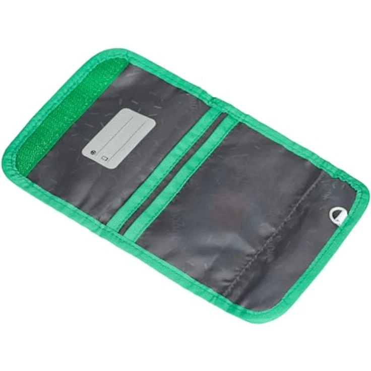 Baagl Brustbeutel Kinder - Geldbörse für Jungen, Mini Portemonnaie mit robustem Polyester, inkl. Reißverschluss-Münzfach, Design Fußballspieler, 14,5 x 8,5 cm – Bild 4