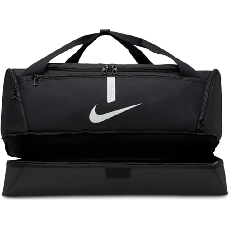 Nike Sporttasche Team M Bag, robuste Sporttasche mit geräumigem Hauptfach, hartem Boden und 37 Liter Volumen, schwarz – Bild 8