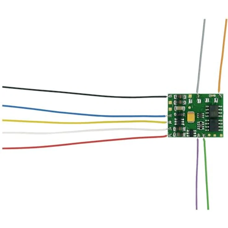 TAMS Elektronik 41-04481-01-C LD-G-42.2 Lokdecoder mit Kabel, für H0-Loks mit Gleichstrom-Motor, ABC-Bremsverfahren, Pendelautomatik, blau