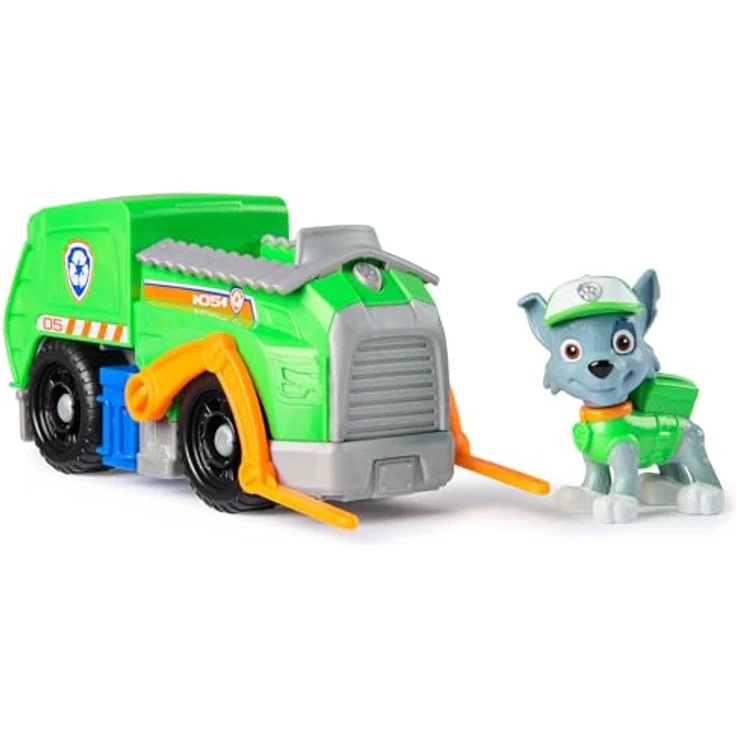 Spin Master PAW Patrol Spielzeug-Auto Rocky, Recycling-Truck mit enthaltenem Rocky-Figur, aus recyceltem Kunststoff – Bild 1