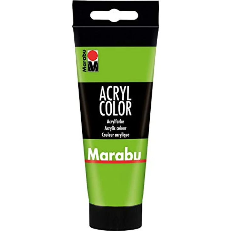 Marabu Acryl Color blattgrün 100 ml, cremige Acrylfarbe auf Wasserbasis, schnell trocknend und wasserfest, ideal zum Malen auf Leinwand, Papier und Holz – Bild 1