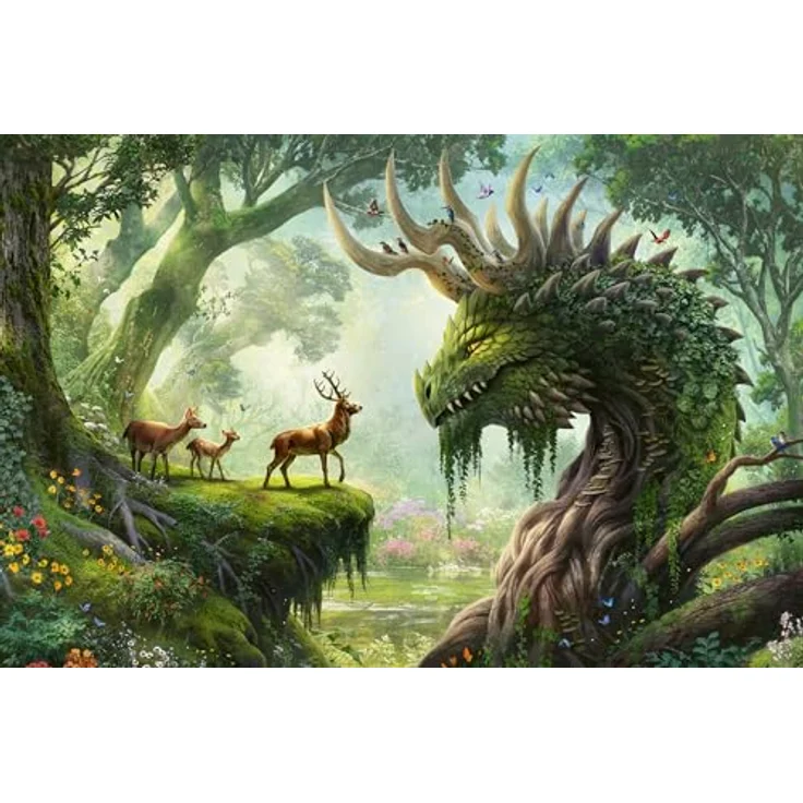 Ravensburger Puzzle 12000808 - Der Walddrache erwacht - 3000 Teile Fantasy-Puzzle, reflexfreies Puzzlebild, recycelte Pappe, ab 14 Jahren geeignet – Bild 1
