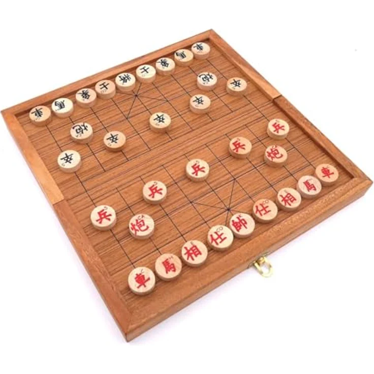 ROMBOL Xiangqi, edles chinesisches Schachspiel mit originalen Holzscheiben, Taktikspiel für zwei Personen – Bild 1