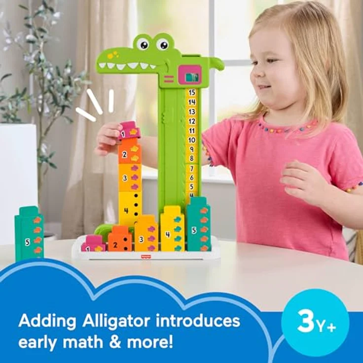 Fisher-Price® Lernspielzeug Mein Zahlen-Krokodil, 11-stückiges Set zum spielerischen Lernen von Zahlen und einfachen Mathematik-Konzepten – Bild 3