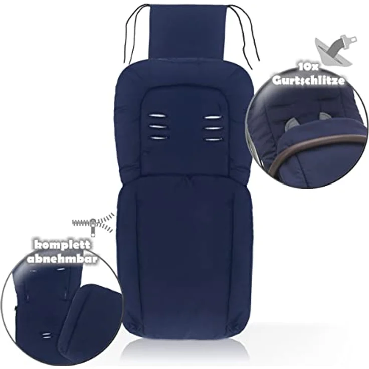Stimo24 Fußsack/Sommerfußsack für Buggy Kinderwagen Jogger, 90 x 40 cm, waschbar, marine – Bild 2