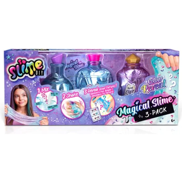 Canal Toys Kreativset Slime DIY Magical Slime, 3-Pack mit glitzerndem Schleim, gebrauchsfertig in wiederverschließbaren Dosen – Bild 8