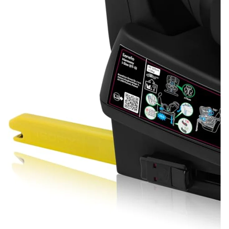 lionelo Autokindersitz HARMONY I-SIZE, ab: ab Geburt, bis: bis 12 Jahren, ab: 0,00 kg, bis: 36,00 kg, (Set), Basis 360'/ISOFIX/i-SIze/Gürtelalarm/viele Annehmlichkeiten, blau – Bild 6