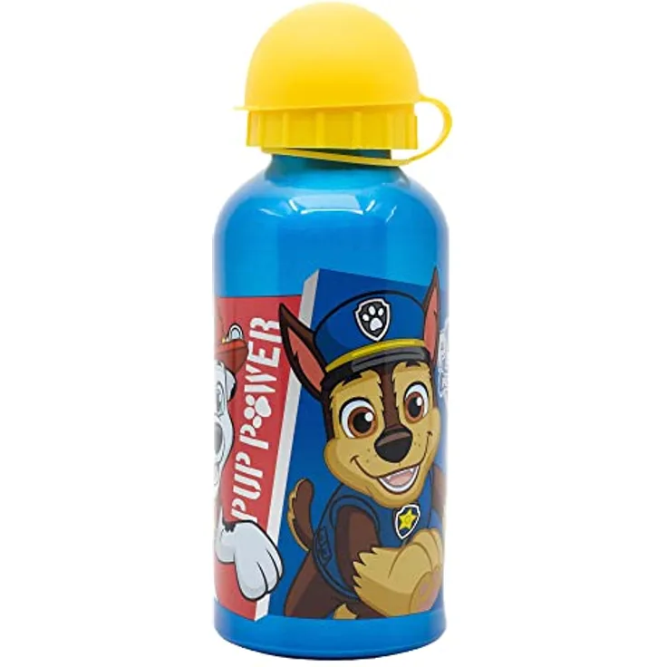 Stor 400 ML KINDER ALUMINIUM FLASCHE | PAW PATROL PUP POWER, offiziell lizenziert, BPA-frei
