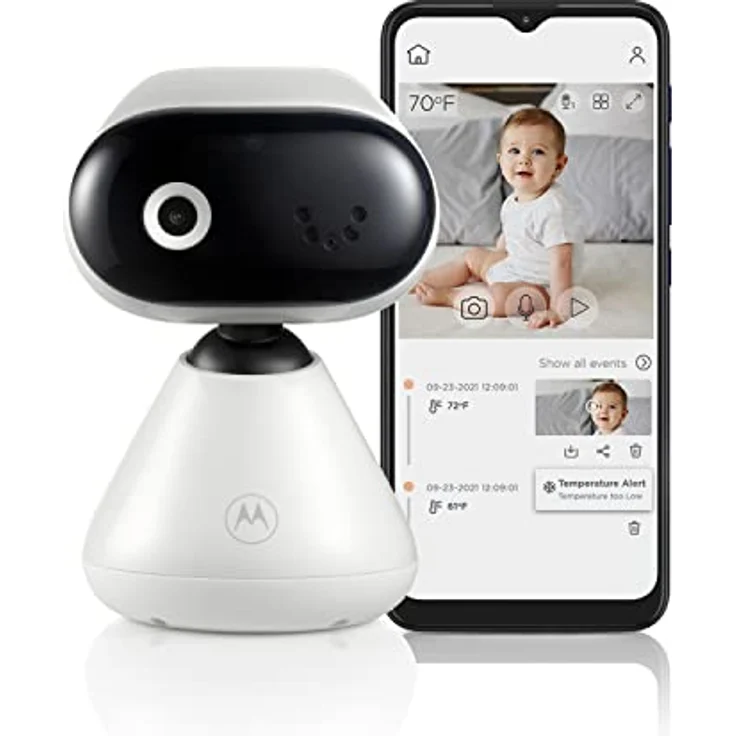 Motorola Babyphone PIP1000 WHT, Babyphone mit Kamera und Nachtsichtfunktion, weiß – Bild 2