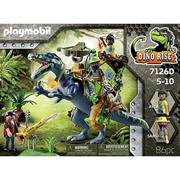PLAYMOBIL Dino Rise 71260 Spinosaurus, Dinosaurier mit Abnehmbarer Rüstung und großer schwenkbaren Kanone, Spielzeug für Kinder ab 5 Jahren – Bild 4