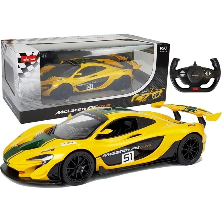 Wisam McLaren P1 GTR RC Auto, ferngesteuert, 1:14 Maßstab, Gelb, 2,4 GHz mit Lichteffekten