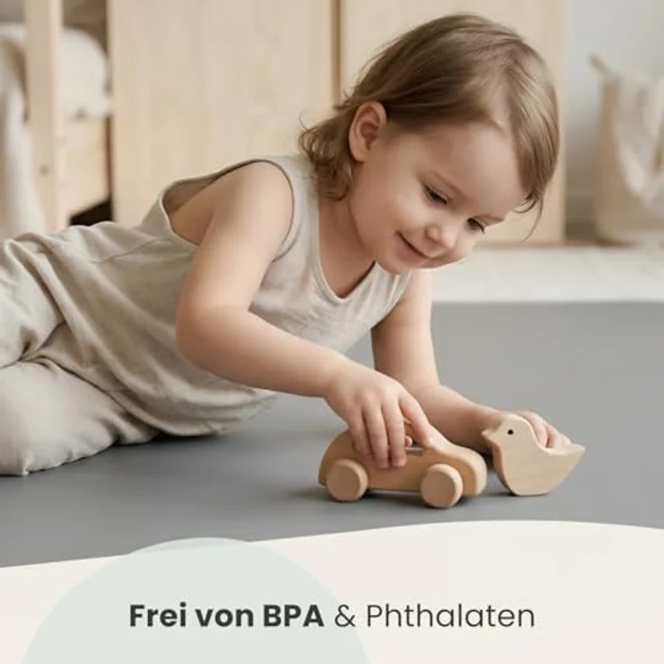 LittleTom Puzzlematte für Kinder – 18-teilig, 30x30 cm, TÜV-geprüfte Krabbelmatte in modernen Pastelltönen, beidseitig verwendbar, wasserfest und hautfreundlich – Bild 3
